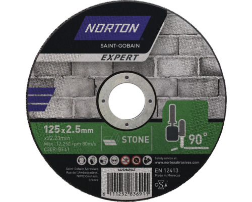Norton Saint-Gobain Expert Trennscheibe für Stein, 125 x 2,5 Millimeter