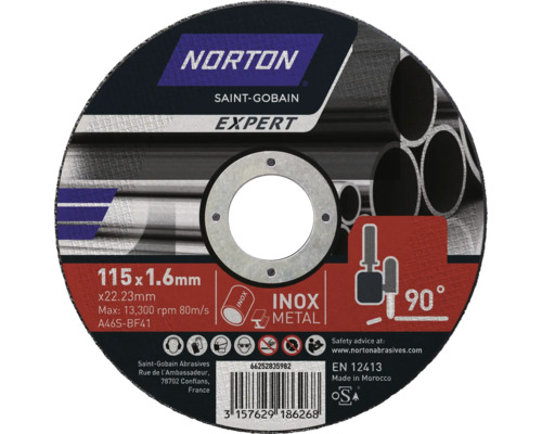 Norton Trennscheibe 115 x 1,6 Millimeter für Edelstahl und Metall