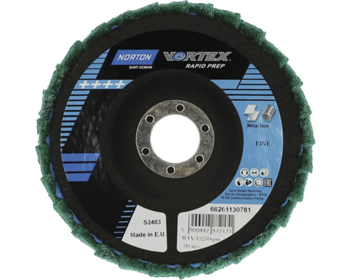 Norton Vortex Rapid Prep Fiberscheibe für Metall und Edelstahl