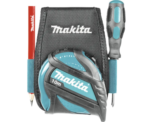 Makita Werkzeugtasche mit Bleistift, Schraubendreher und 10 Meter Rollbandmaß