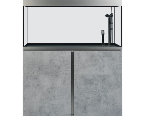 Aquarium mit Unterschrank im Betondesign