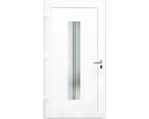 Weiße Innentür mit Glaseinsatz