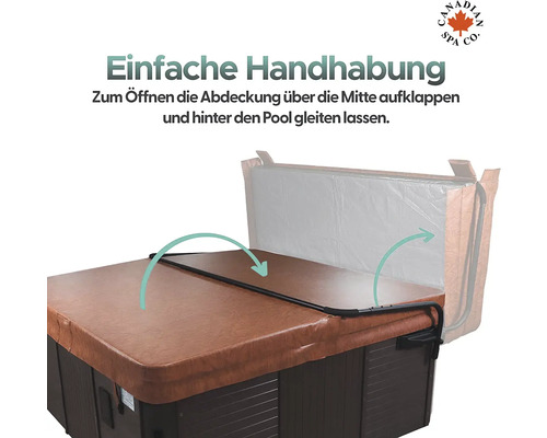 Abdeckung für einen Whirlpool mit einfachem Klappmechanismus