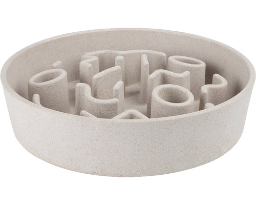 Hund Katze Futternapf District 70 Bamboo Dog Slow Feeder Ø 28 cm Antischling-Napf aus Bambus, anthrazit