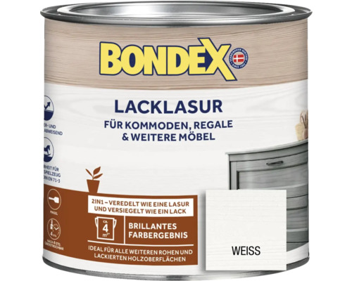 BONDEX Lasur weiß 0,375 l