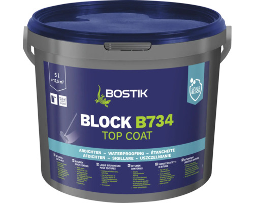 Bostik BLOCK B734 Top Coat Bitumendachlack 5 l