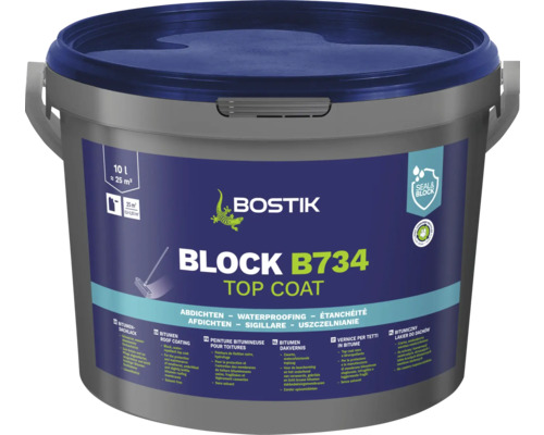Bostik BLOCK B734 Top Coat Bitumendachlack 10 l-0