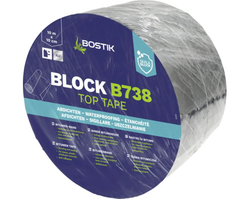 Bostik BLOCK B738 TOP TAPE Bitumenband Aluminium 10 m x 10 cm