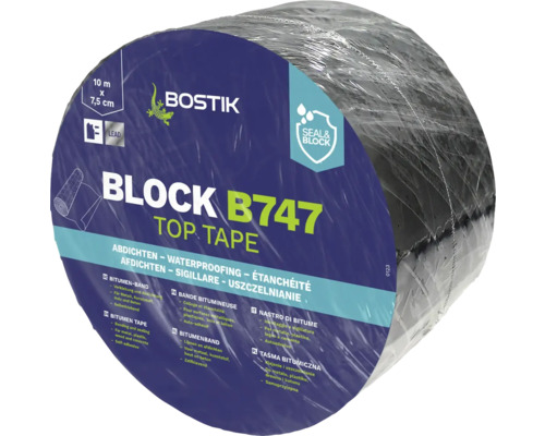 Bostik BLOCK B747 TOP TAPE Bitumenband Blei 10 m x 7,5 cm