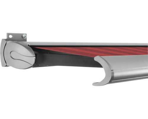 SOLUNA Kassettenmarkise Exclusiv 2,5x2 Stoff Dessin D035 Gestell E6EV1 silber eloxiert Antrieb links inkl. Motor und Wandschalter SOLUNA Kassettenmarkise Exclusiv 2,5x2 Stoff Dessin D035 Gestell E6EV1 silber eloxiert Antrieb links inkl. Motor und Wandschalter