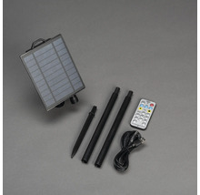 Solarpanel mit Erdspieß, USB Kabel und Fernbedienung
