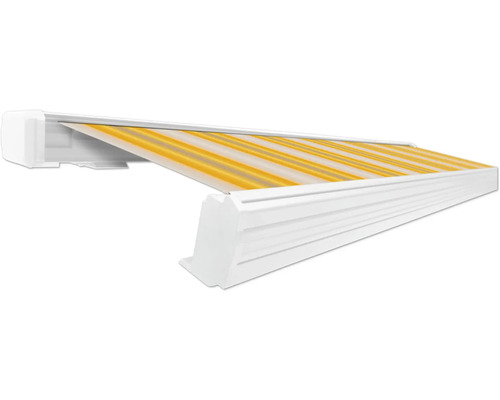 SOLUNA Kassettenmarkise Exquisit 3x2,5 Dessin 30A774 Gestell RAL 9010 reinweiß ink. Motor und Wandschalter links SOLUNA Kassettenmarkise Exquisit 3x2,5 Dessin 30A774 Gestell RAL 9010 reinweiß ink. Motor und Wandschalter links