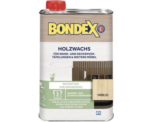 BONDEX Holzwachs farblos 0,25 l