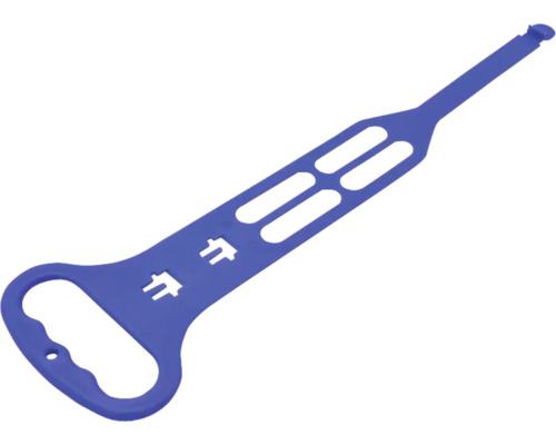 Kabelorganisator KT02 aus Kunststoff, 435 mm, blau Kunststoff Spanngurt mit Griff
