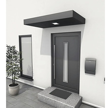 Gutta Rechteckvordach BS Plus 200x90 cm anthrazit inkl. integriertem Wasserspeier links-thumb-1 Gutta Rechteckvordach BS Plus 200x90 cm anthrazit inkl. integriertem Wasserspeier links-thumb-1
