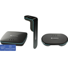 Gardena Smart System bestehend aus Gateway, Sensor und Bewässerungssteuerung