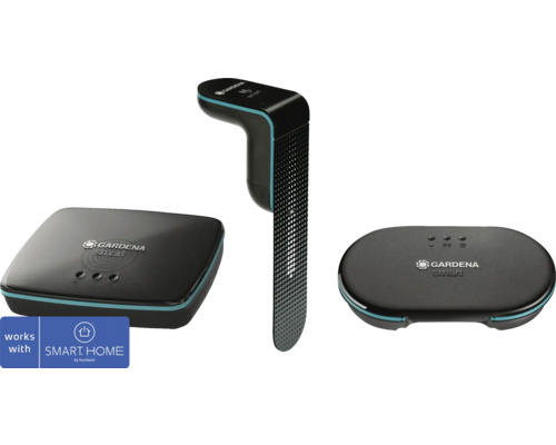 Gardena Smart System bestehend aus Gateway, Sensor und Bewässerungssteuerung