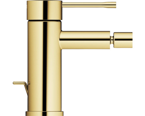 Goldene Waschtischarmatur mit Hebel und Ablaufgarnitur