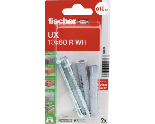 Fischer UX 10x60 R WH Universaldübel im Paket