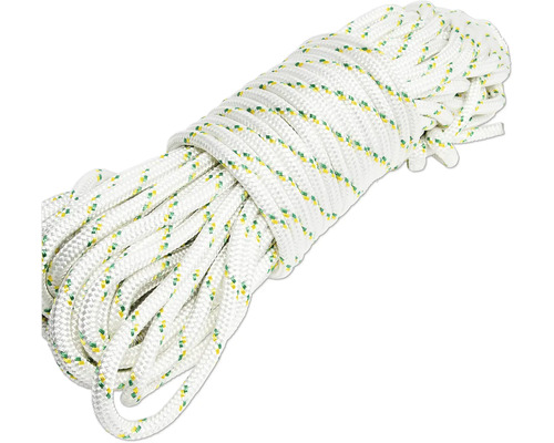 Weißes Seil aufgerollt