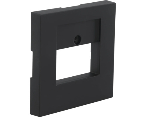 Zentralplatte Abdeckung F-Line USB/TAE schwarz Quadratische Abdeckplatte für Schalter