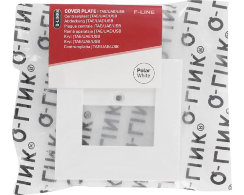 Q-Link F-Line Abdeckung TAE/UAE/USB Polarweiß