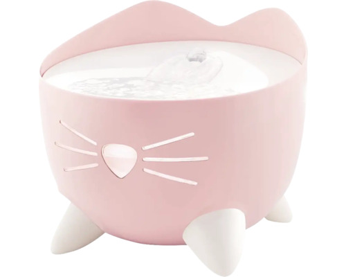 Trinkbrunnen catit Pixi Fountain Trinkbrunnen pink 2,5 l, Katzenbrunnen Netzbetrieb Katzenbrunnen mit Katzenmotiv und Wasserkreislauf