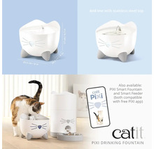 Catit Pixi Trinkbrunnen und Futterautomat für Katzen