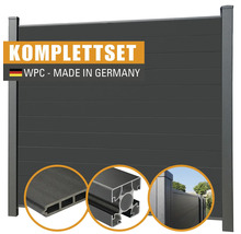 Komplettset Zaun aus WPC, hergestellt in Deutschland