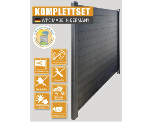 Komplettset WPC Zaun Made in Germany