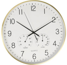 Wanduhr Metall gold weiß Ø 38 cm