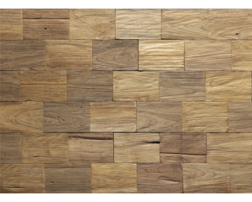 Quadratische Wandverkleidung aus Holz
