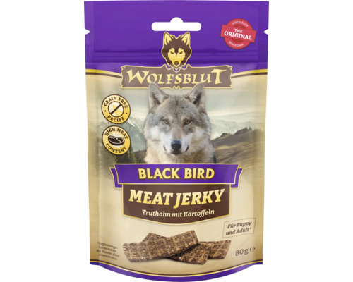 Hundesnack Wolfsblut Black Bird Meat Jerkys 80 g