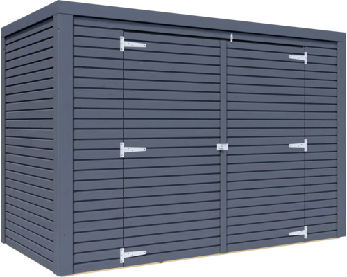 Geräteschuppen aus Holz mit Doppeltür und Beschlägen