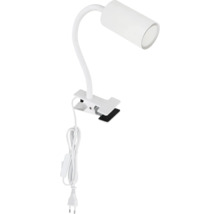 Klemmleuchte mit flexiblem Arm und Schalter am Kabel