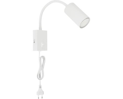 Weiße LED-Bettleuchte mit Schalter und Stecker