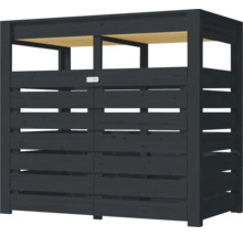 Mülltonnenbox Karibu 158 x 88 x 143 cm anthrazit-thumb-1 Mülltonnenbox Karibu 158 x 88 x 143 cm anthrazit-thumb-1
