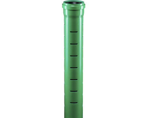 KG2000 EM Teilsickerrohr geschlitzt DN 160 mm L = 3000 mm Drainagerohr aus Kunststoff mit Schlitzen.