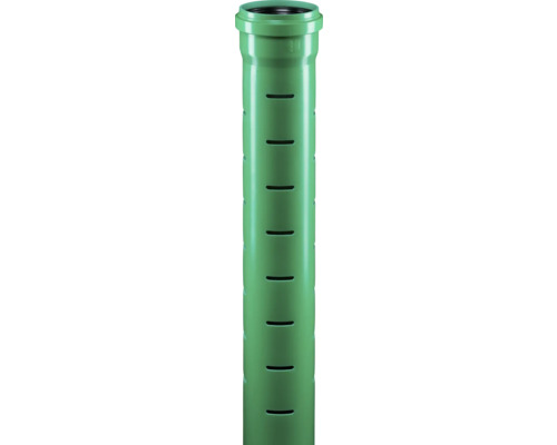 KG2000 EM Vollsickerrohr geschlitzt DN 160 mm L = 6000 mm Sickerrohr aus Kunststoff mit Schlitzen
