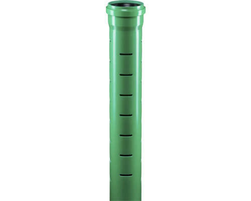KG2000 EM Teilsickerrohr geschlitzt DN 160 mm L = 6000 mm Drainagerohr aus Kunststoff mit Schlitzen