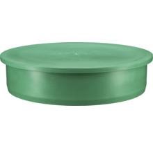 Grüne Regentonne mit Deckel