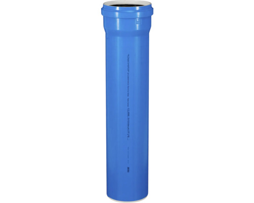 KG2000 SN16 Regenwasserrohr blau DN 250 mm L = 1000 mm Blaues Kunststoffrohr mit Muffe für Sanitäranwendungen