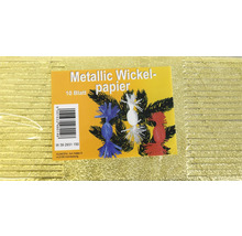 Goldfarbenes, metallisches Wickelpapier, 10 Blatt