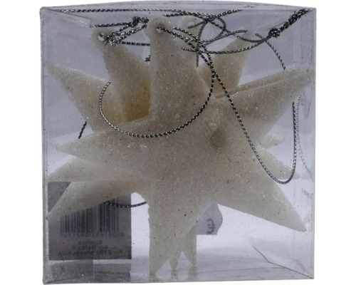 Verpackung mit mehreren Dekosternen mit Aufhänger