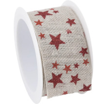 Dekoratives Geschenkband mit Sternenmuster auf Rolle
