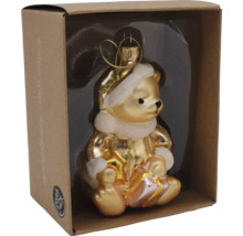 Teddybär als Christbaumkugel in einer Geschenkverpackung