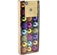 Packung mit 24 Christbaumkugeln aus Glas, je 2 cm groß