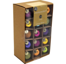 Verpackung mit 30 Christbaumkugeln aus Glas, Durchmesser 2,5 Zentimeter