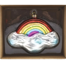 Regenbogen Wolke Christbaumkugel in Karton