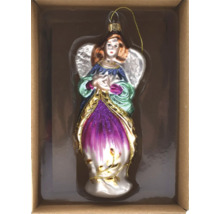 Glas Christbaumschmuck Engel mit Flügeln in Box